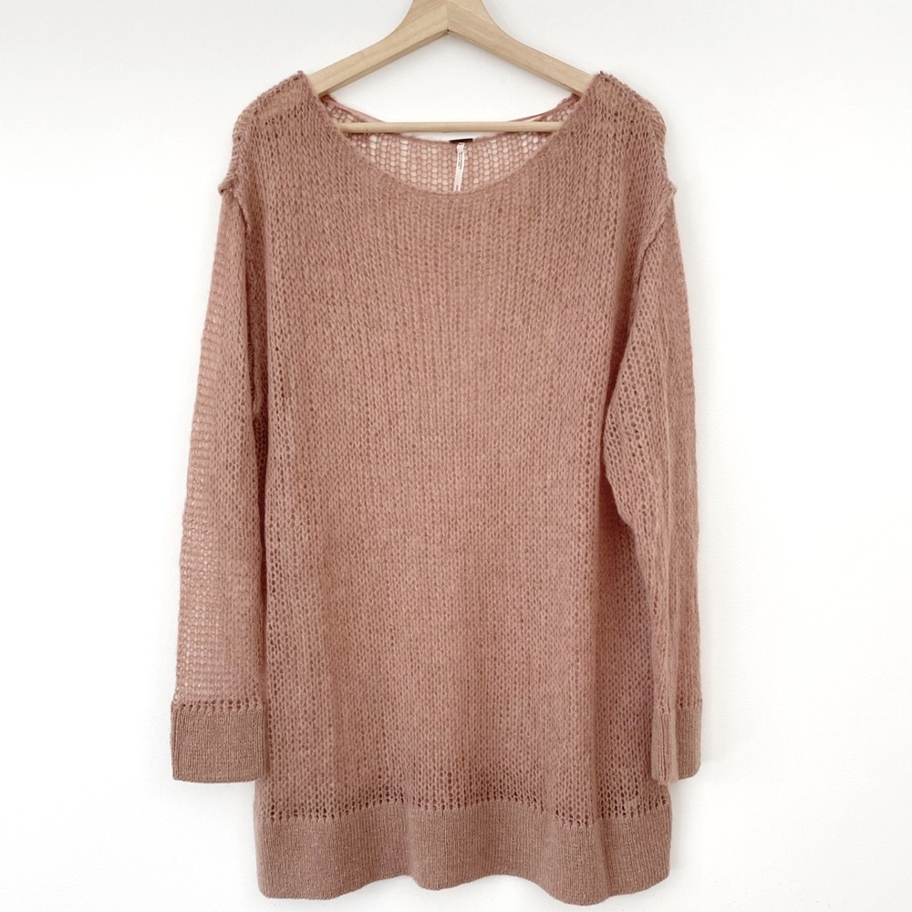 Free People Open Knit Pullover Sweater